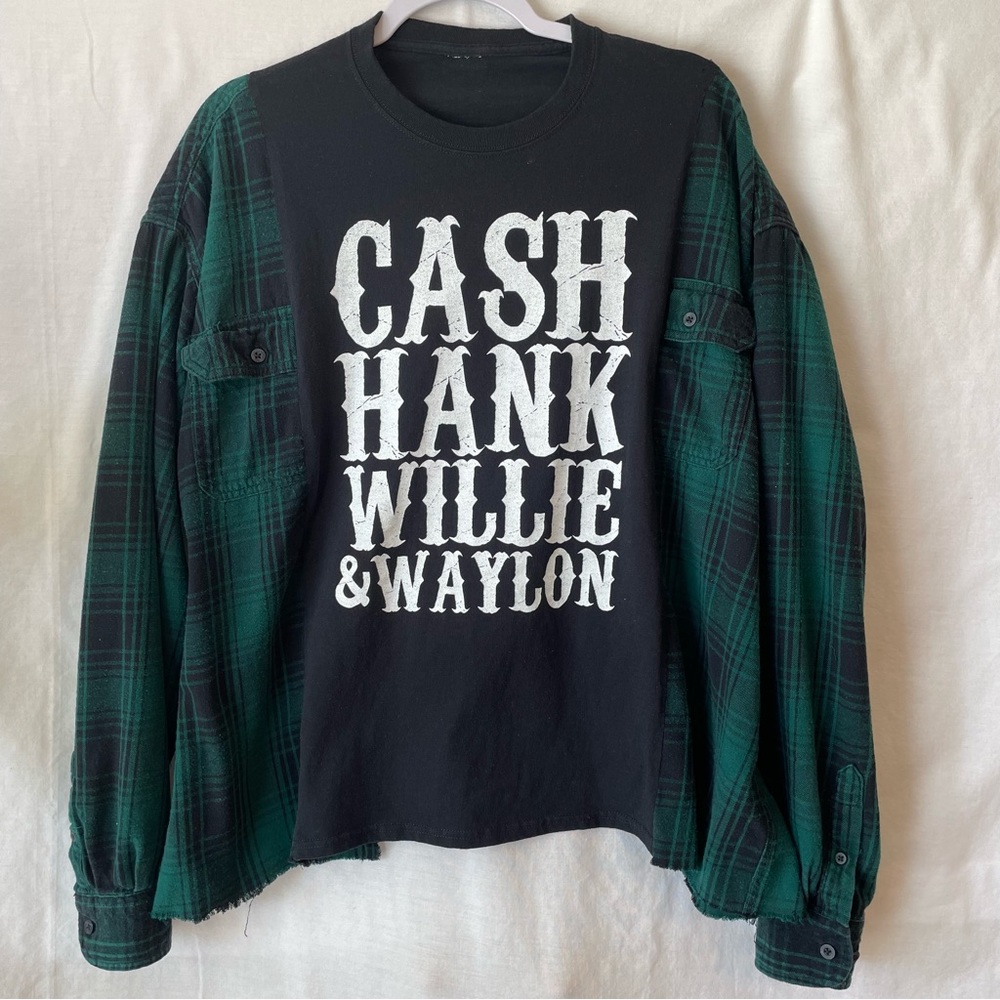 UpStyled Flannel/T-Shirt Country Music Legends